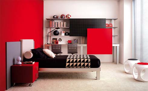 Minimalist Home Red Themed Minimalist Home Design Plans And Architecture Fence Garden Living Room Interior Kitchen Bathroom
